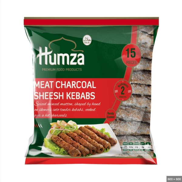 Humza Meat Charcoal Kebab x 750g (15 pieces) £4.99