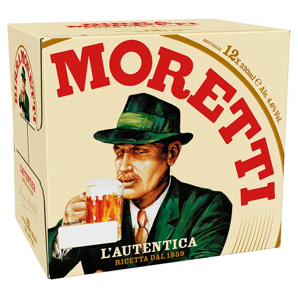 BIRRA MORETTI BOTTLE 4.6% ABV 12 x 330ML