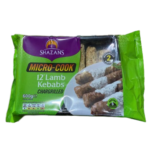 [IN25406] BBE Shazans Lamb Kebabs Microcook x 600g (12 Pieces)