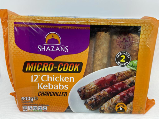 [IN25407] BBE Shazans Chicken Kebab Microcook x 600g (12 Pieces)