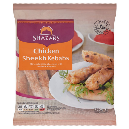 [IN25416] BBE Shazans Chicken Seekh Kebab x 750g