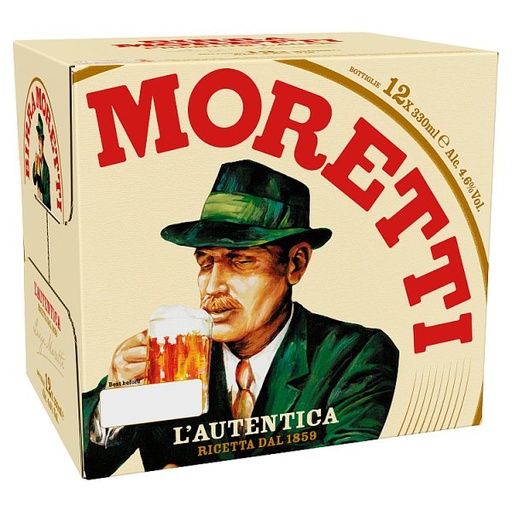 [ALC269026] BIRRA MORETTI BOTTLE 4.6% ABV 12 x 330ML