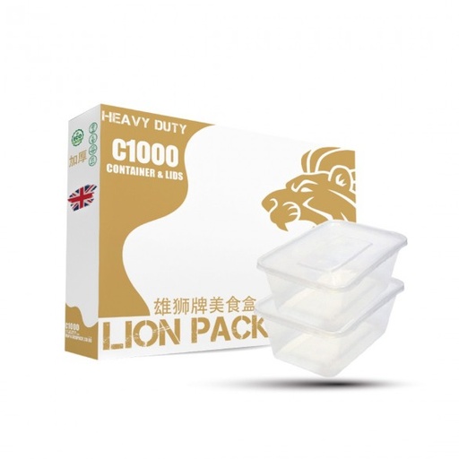 [PG1384] Sleeve Lion Pack C1000 (Strong) + Lids x (50)