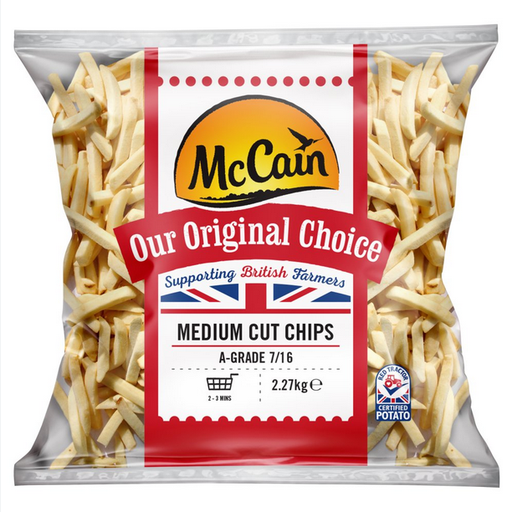 [CS1103] Single Bag McCain Medium Cut Chips 7/16 11mm 4 x 2.27kg