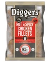 Diggers Breaded Hot N Spicy Fillet (Chicken Burger)-1kg