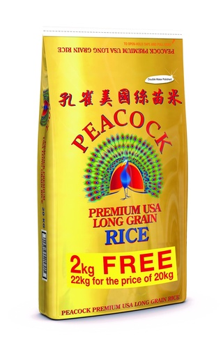 [ORR127] Peacock Long Grain Rice 20kg